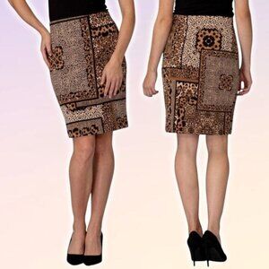 JOSEPH RIBKOFF Leopard Print Pull-On Pencil Skirt Sz 2